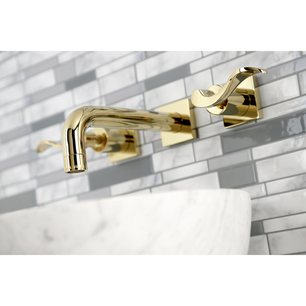 Kingston Brass KS6126DFL NuWave Two-Handle Wall Mount Bathroom Faucet