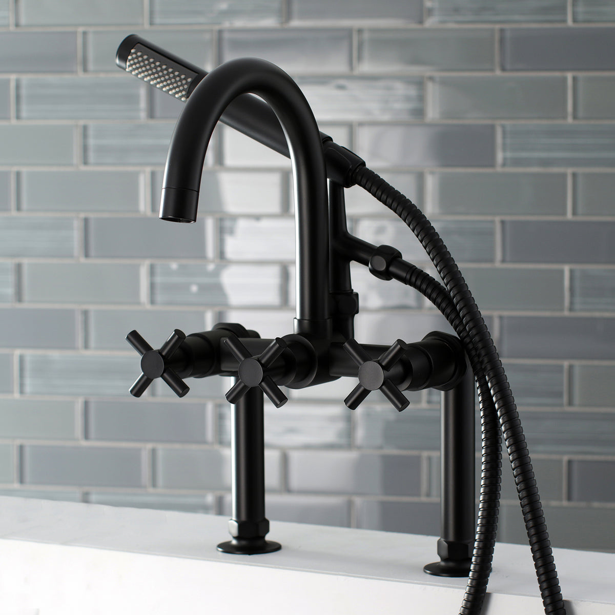 Aqua Vintage Concord 7-Inch Deck Mount Clawfoot Tub Faucet