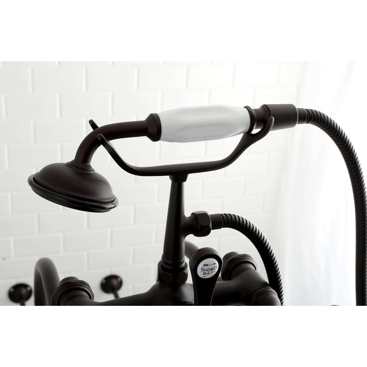 Vintage Freestanding Clawfoot Tub Faucet Package with Supply Line