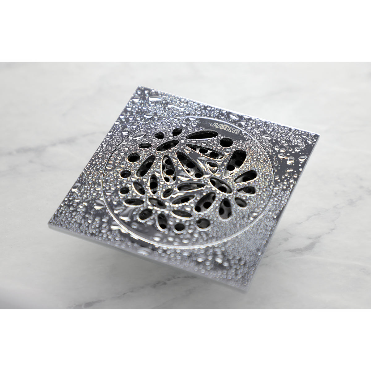 Kingston Brass Watercourse Floral 4&quot; Square Grid Shower Drain