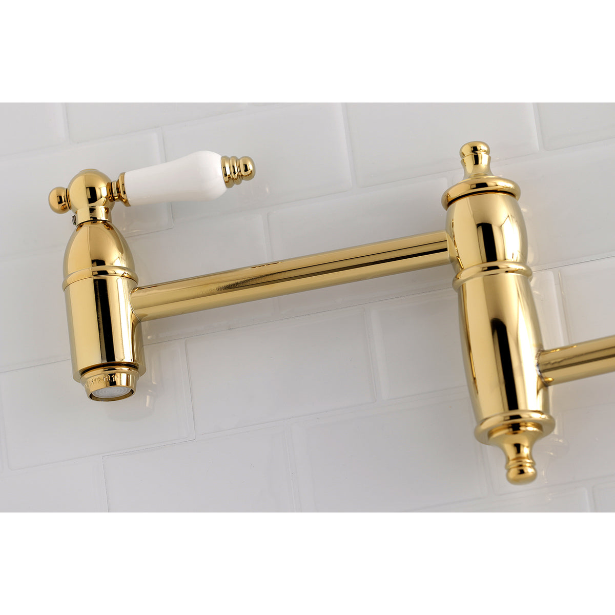 Kingston Brass KS3106PL Restoration Wall Mount Pot Filler Kitchen Faucet