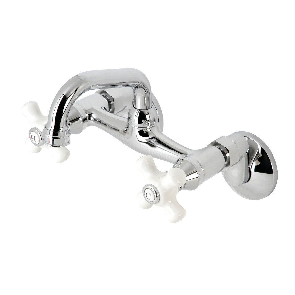 Kingston Brass KS612MB Two-Handle Wall Mount Bar Faucet