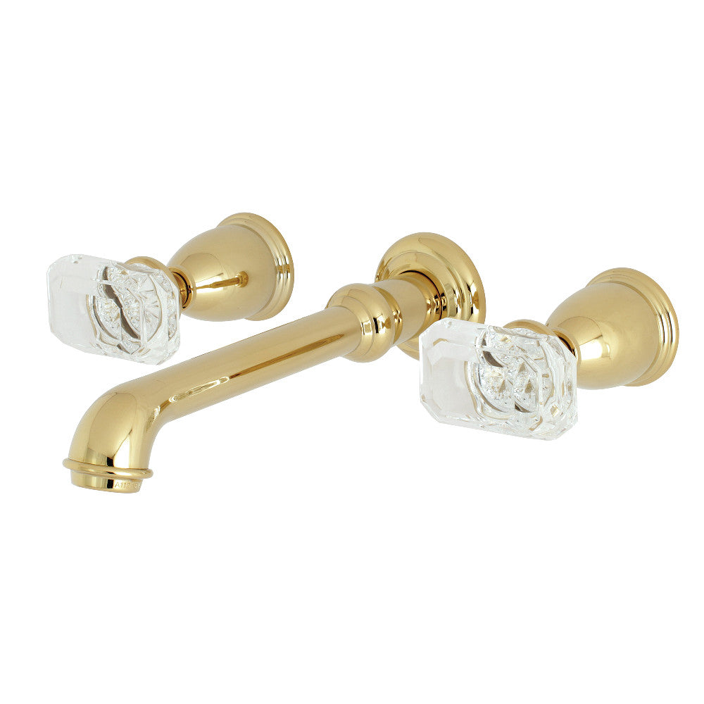 Kingston Brass KS7125KRL Krystal Onyx Two-Handle Wall Mount Bathroom Faucet