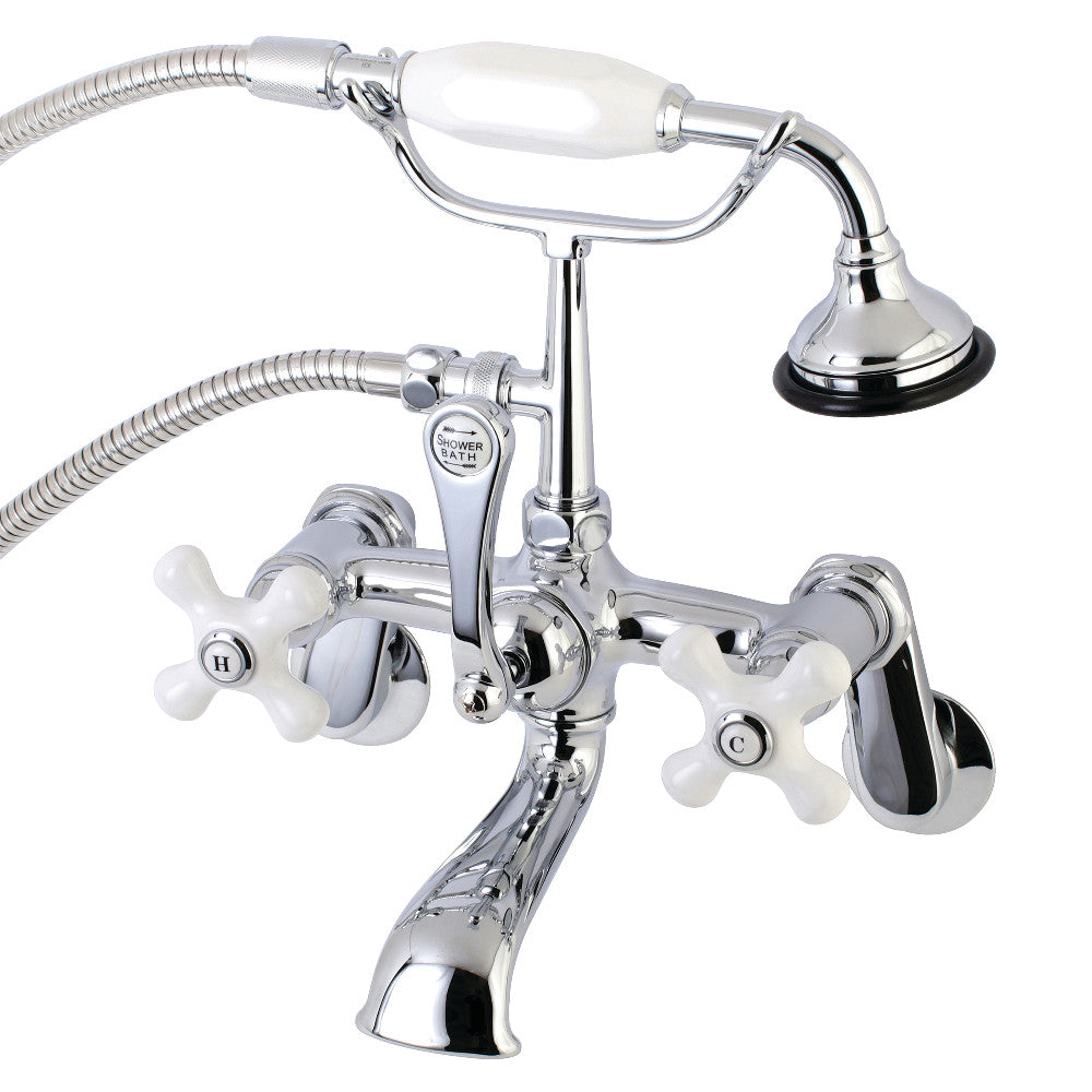 Aqua Vintage Wall Mount Tub Faucet with Hand Shower