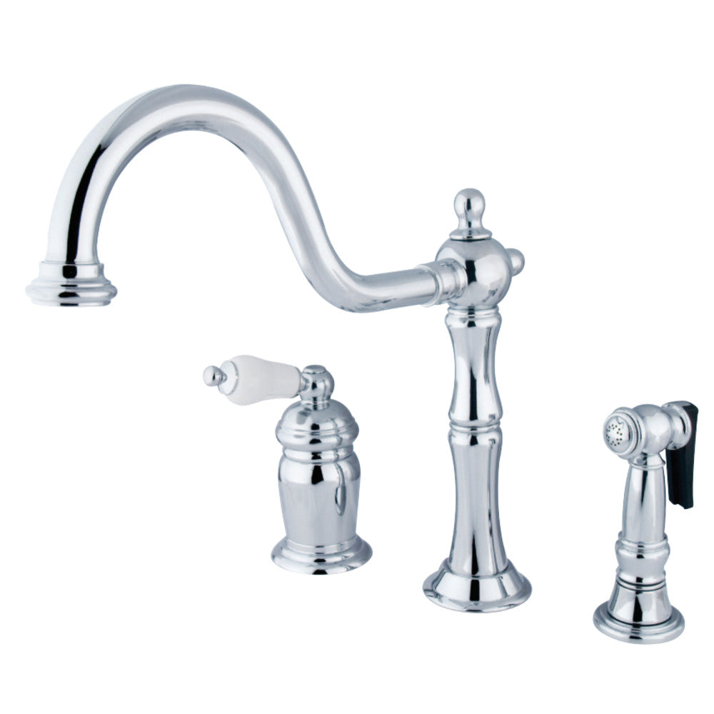 Kingston Brass KS1811PLBS Widespread Kitchen Faucet