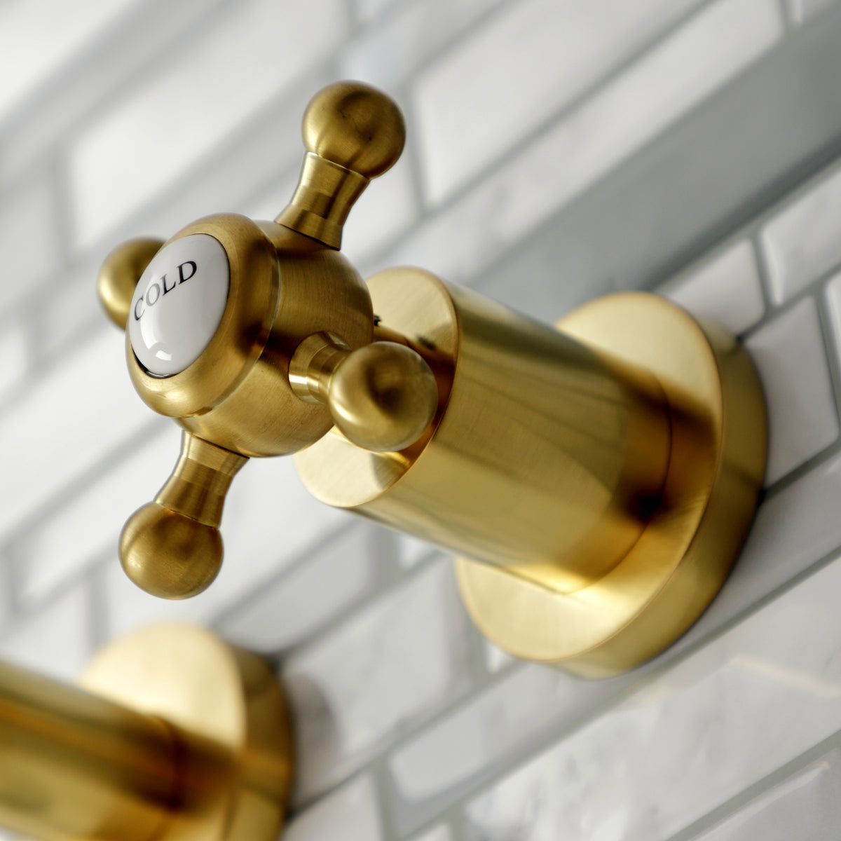 Kingston Brass KS8121BX Metropolitan 2-Handle 8 in. Wall Mount Bathroom Faucet