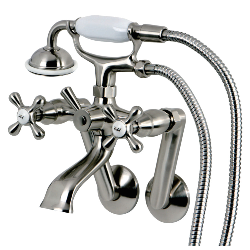 Kingston Tub Wall Mount Clawfoot Tub Faucet with Hand Shower