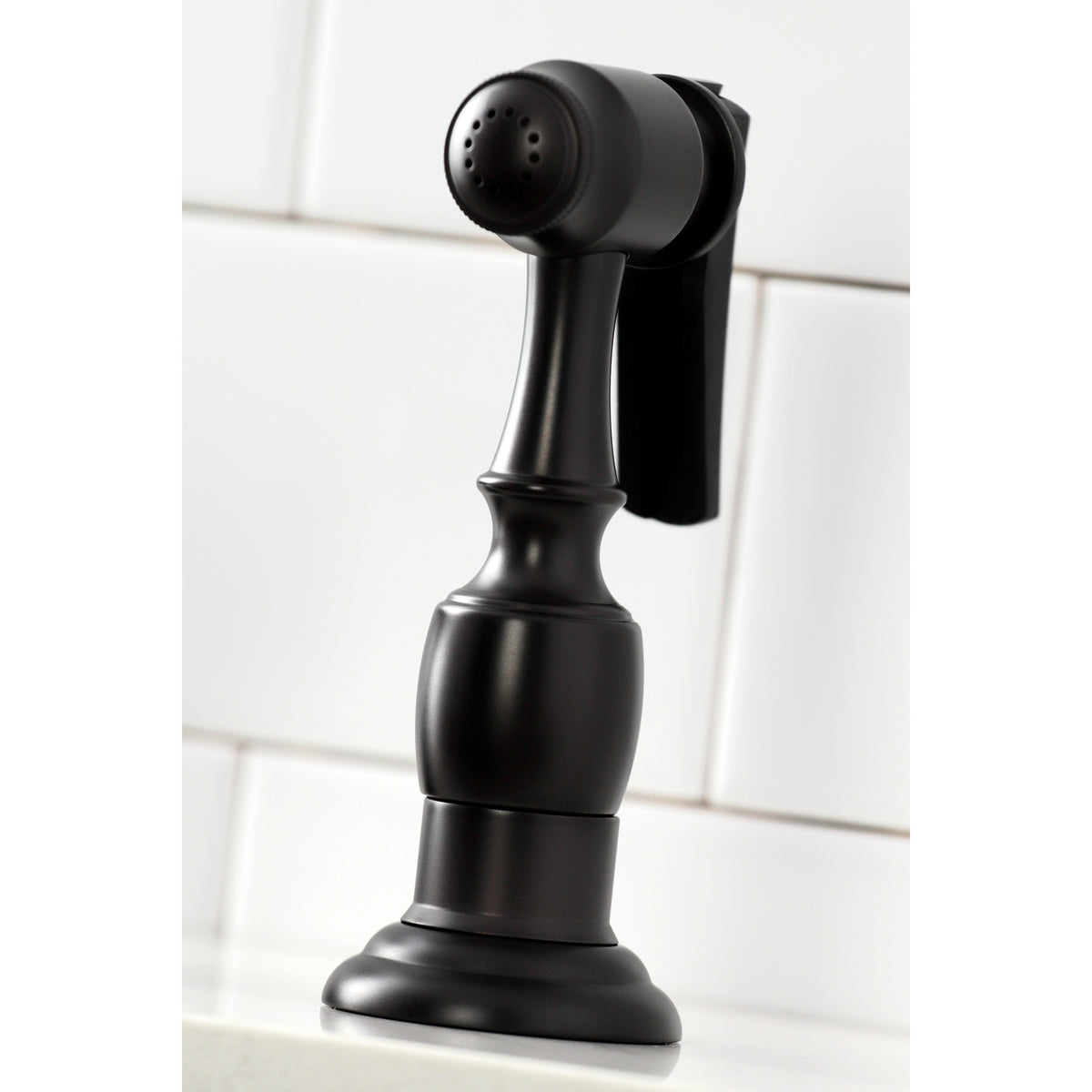 Kingston Brass KS2792PKLBS Duchess Widespread Kitchen Faucet with Brass Sprayer