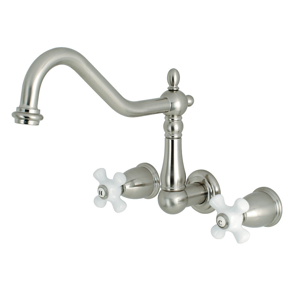 Kingston Brass KS1288PX Heritage Wall Mount Kitchen Faucet