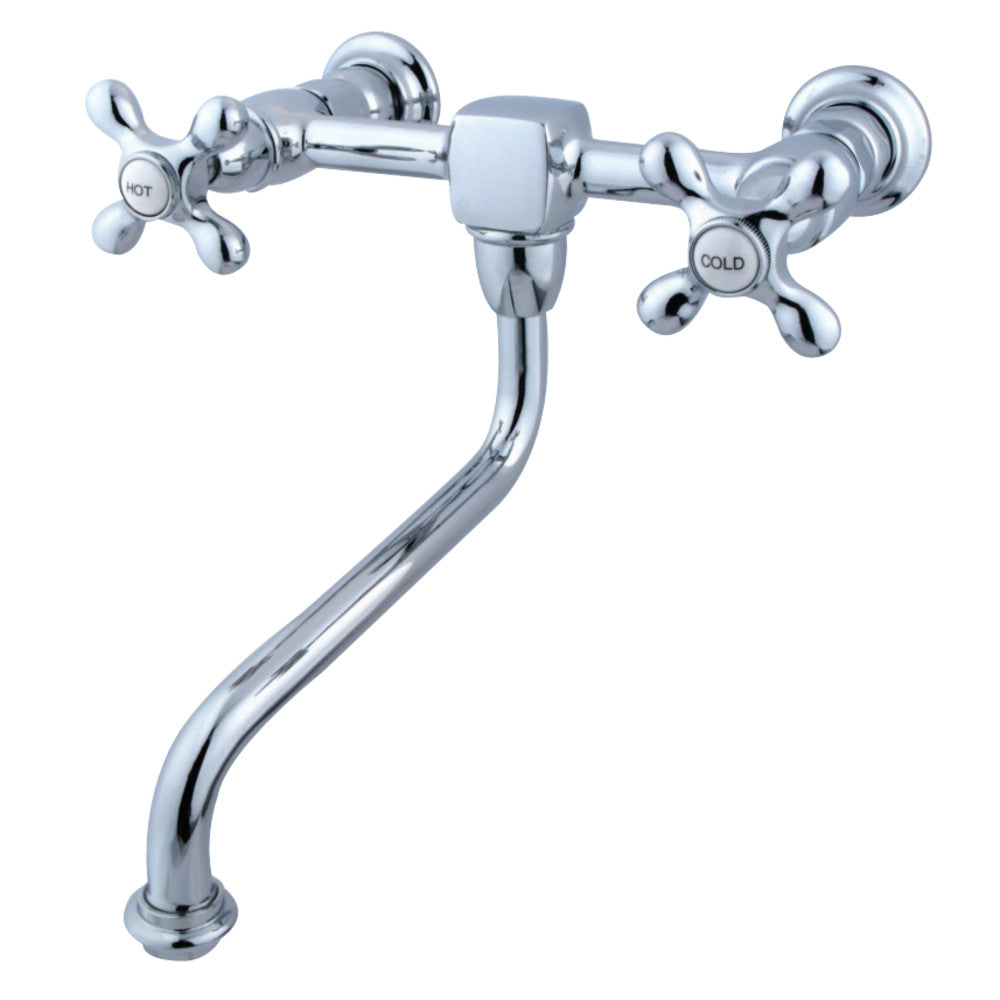 Kingston Brass KS1218AX Heritage Wall Mount Bathroom Faucet