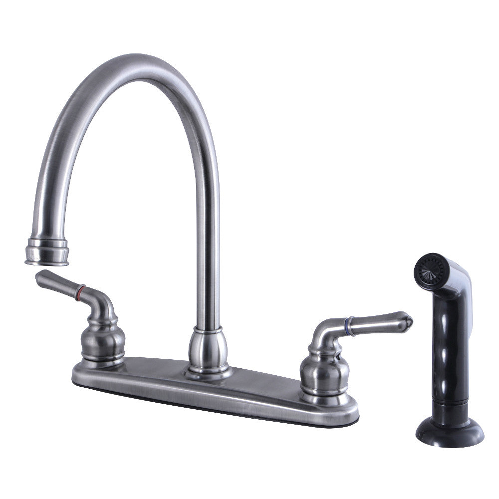 Kingston Brass FB795SP Magellan 8-Inch Centerset Kitchen Faucet with Sprayer