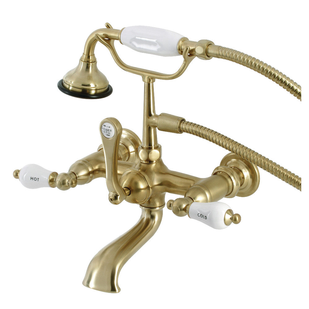 Aqua Vintage 7-Inch Wall Mount Tub Faucet with Hand Shower