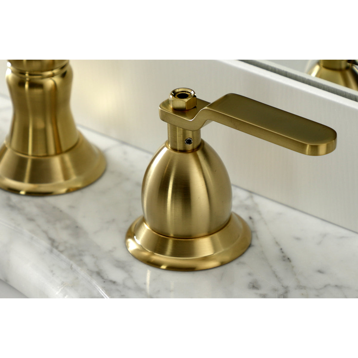 Kingston Brass KS1970KL Whitaker Widespread Bathroom Faucet with Brass Pop-Up