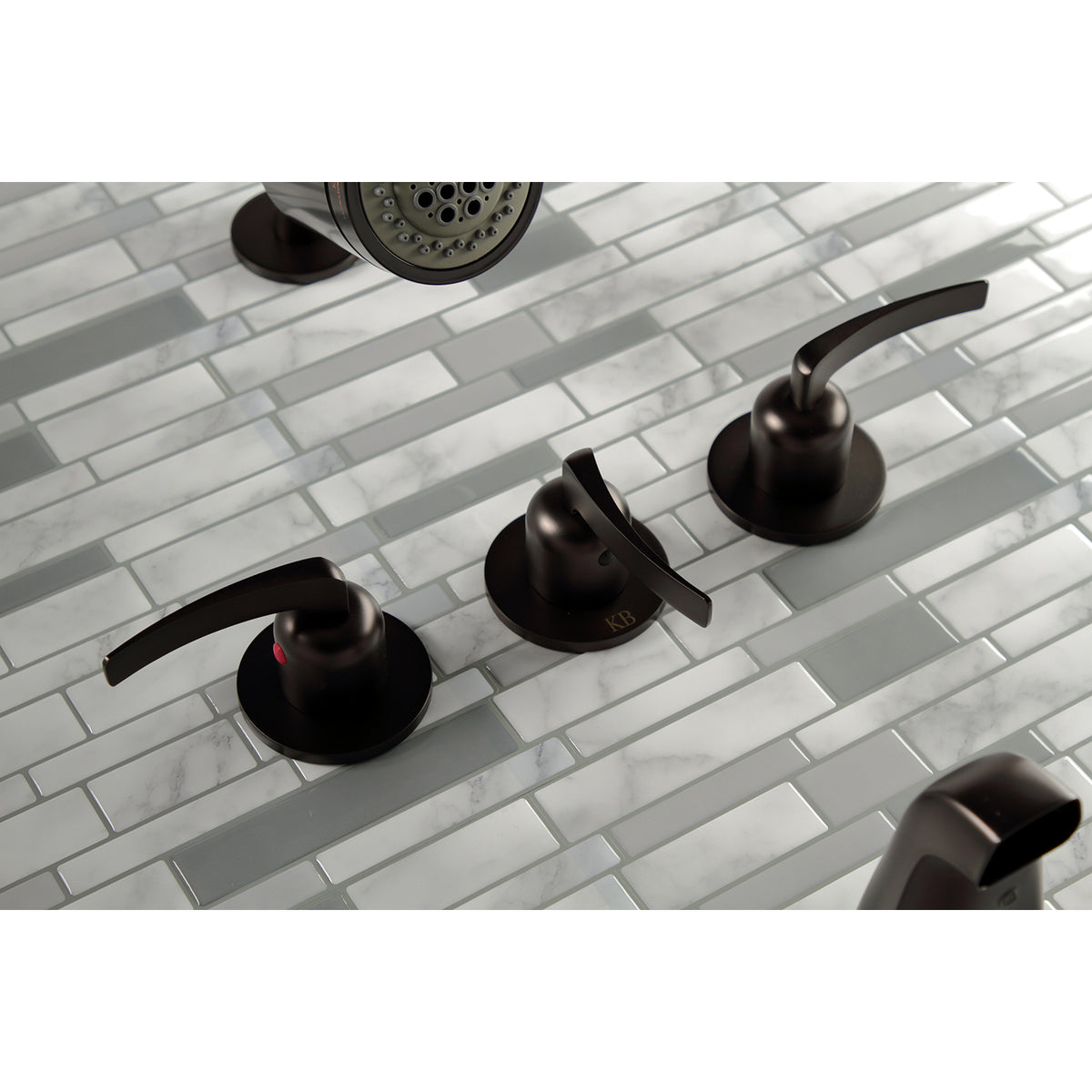 Centurion Three-Handle Tub and Shower Faucet