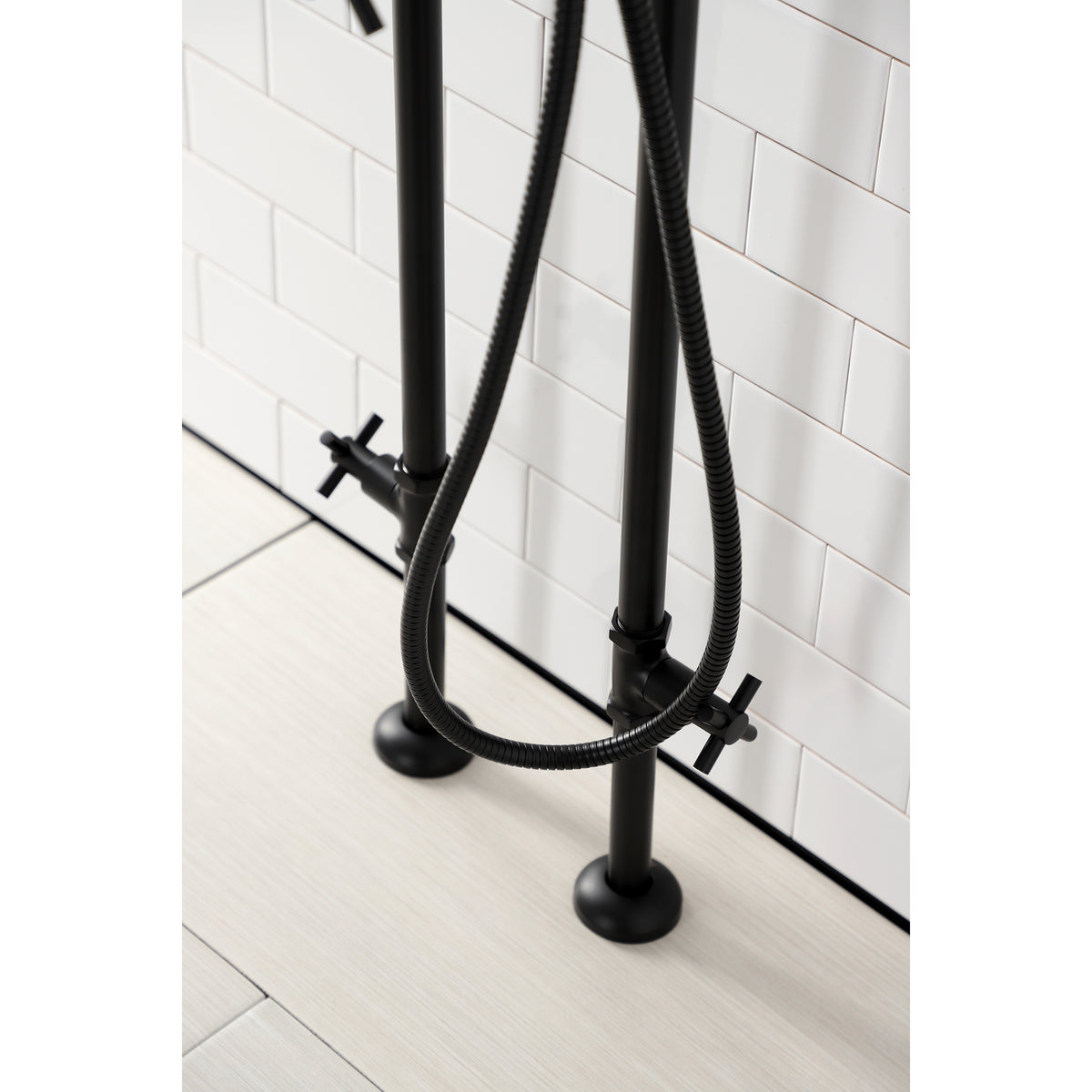 Aqua Vintage Concord Freestanding Tub Faucet with Supply Line, Stop Valve