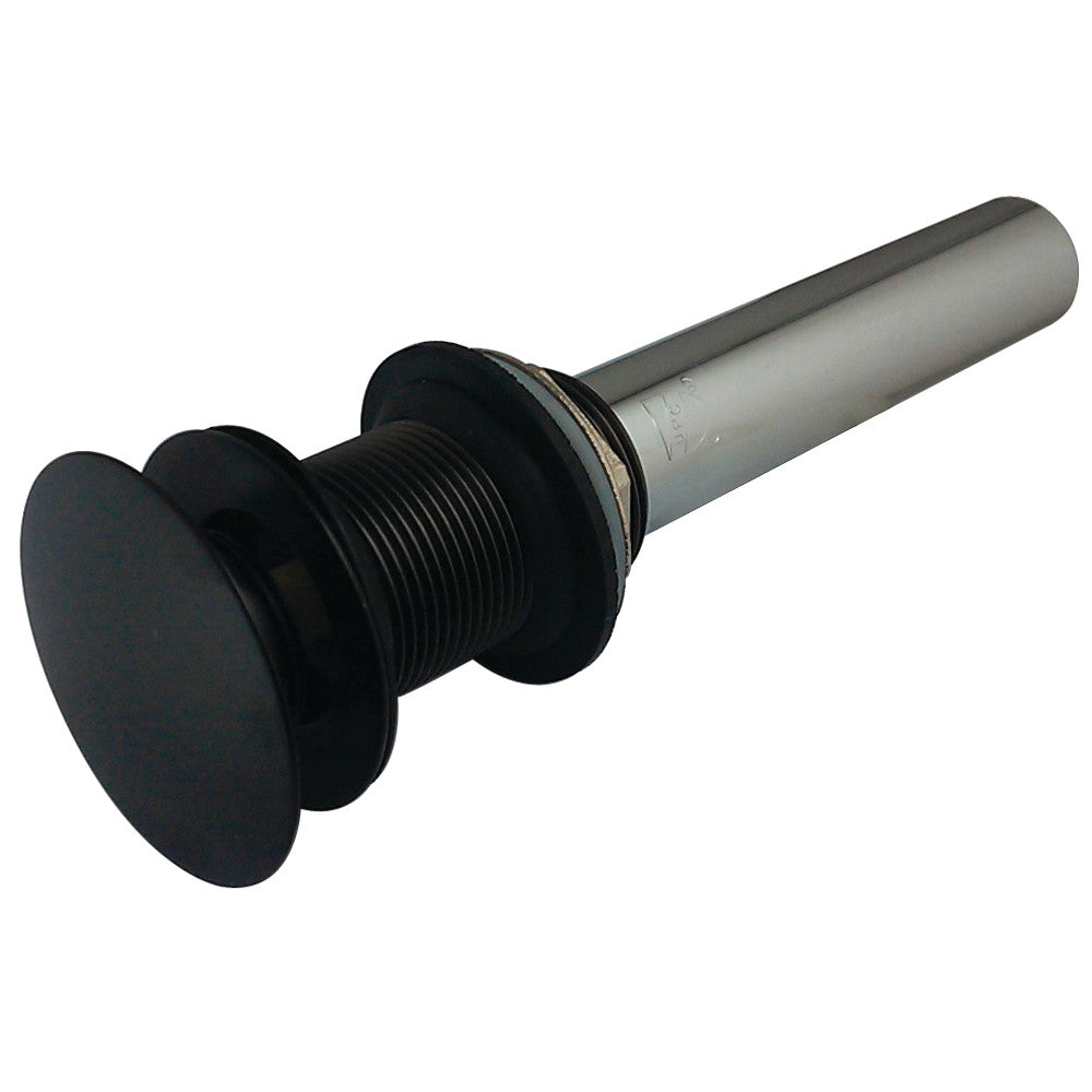 Kingston Brass Push Pop-Up Drain without Overflow Hole, 22 Gauge