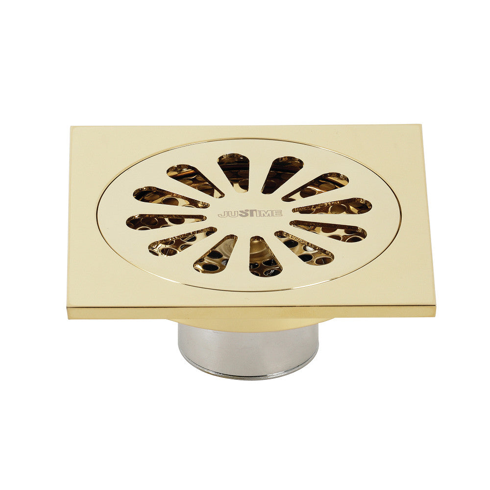Kingston Brass Watercourse Sunburst 4&quot; Square Grid Shower Drain