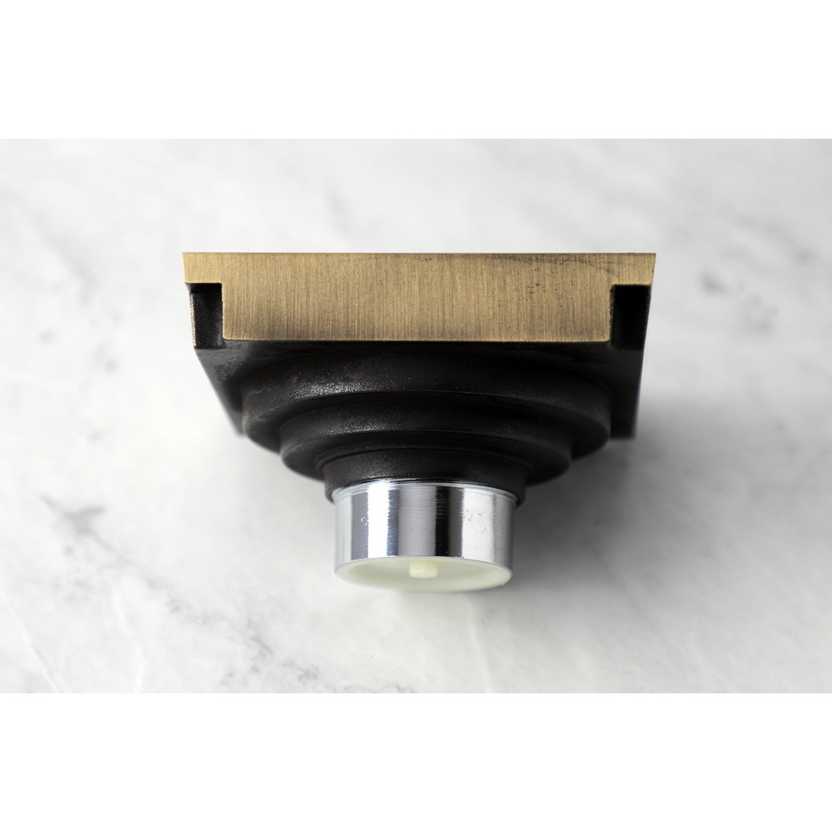 Kingston Brass Watercourse Scroll 4&quot; Square Grid Shower Drain