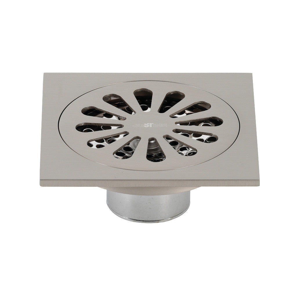 Kingston Brass Watercourse Sunburst 4&quot; Square Grid Shower Drain