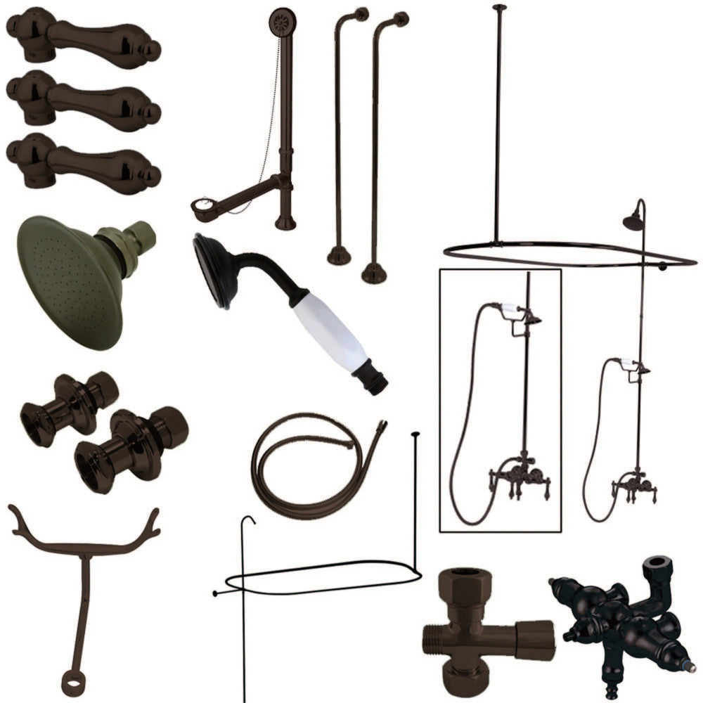 Vintage Down Spout Clawfoot Tub Faucet Package