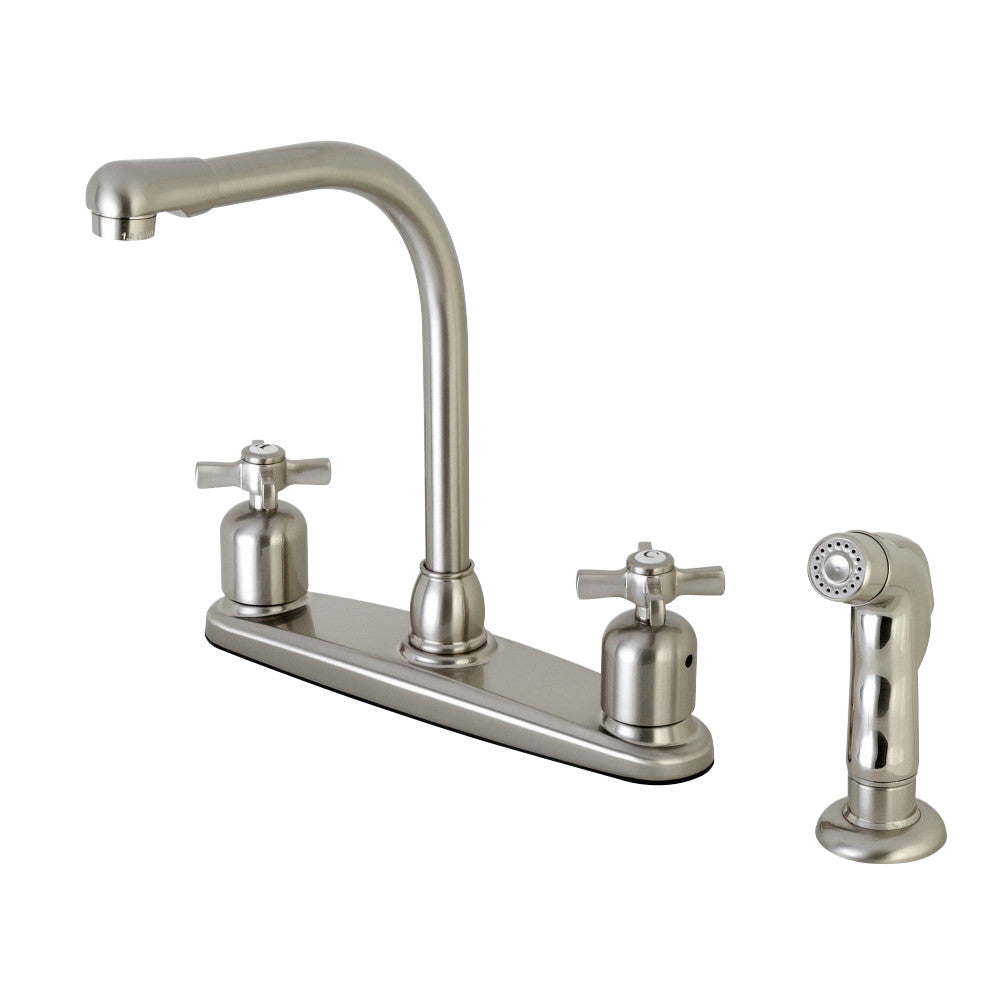 Kingston Brass FB755ZXSP Millennium 8-Inch Centerset Kitchen Faucet with Sprayer