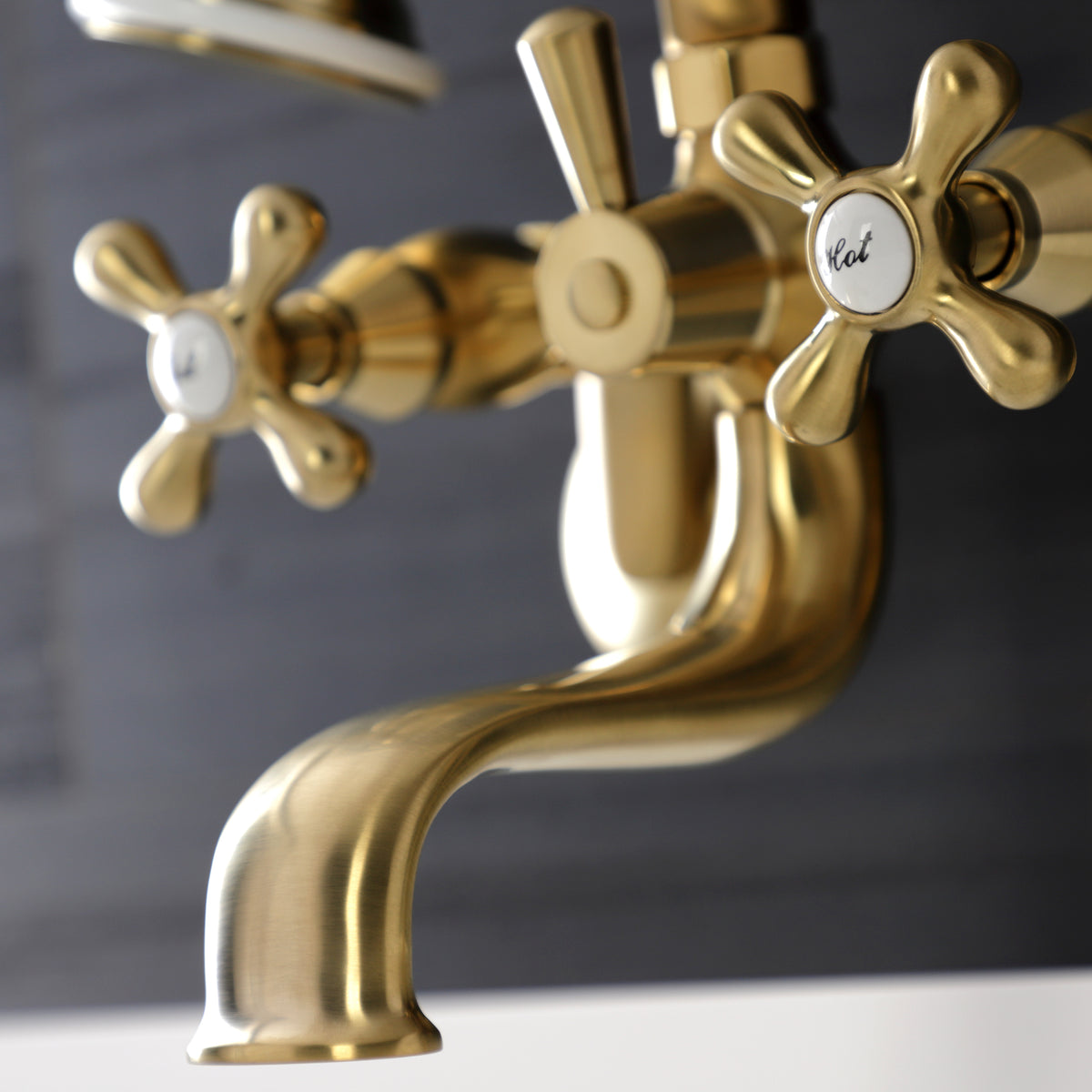 Kingston Wall Mount Tub Faucet with Hand Shower