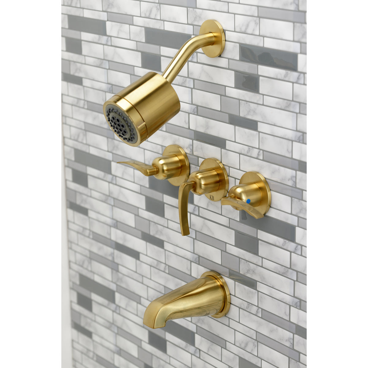 Centurion Three-Handle Tub and Shower Faucet