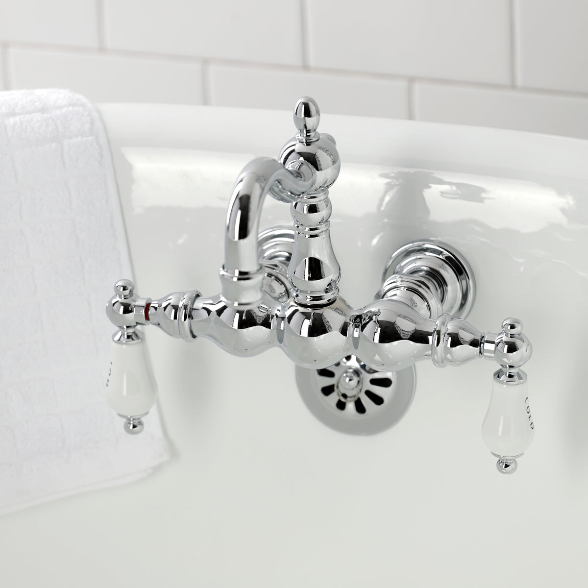 Heritage 3-3/8&quot; Tub Wall Mount Clawfoot Tub Faucet