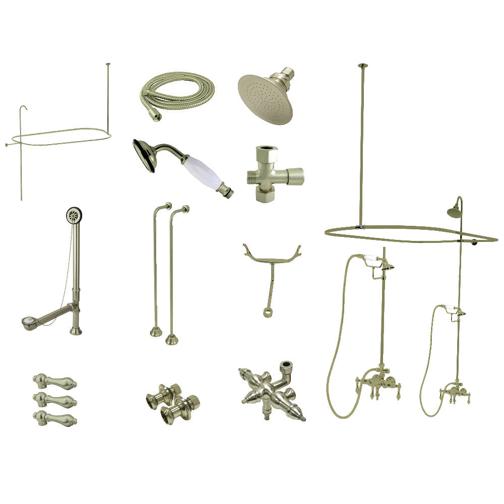 Vintage Down Spout Clawfoot Tub Faucet Package