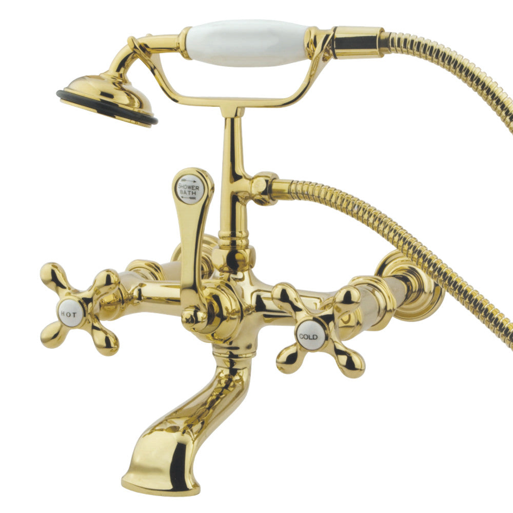 Vintage 7-Inch Wall Mount Tub Faucet with Hand Shower