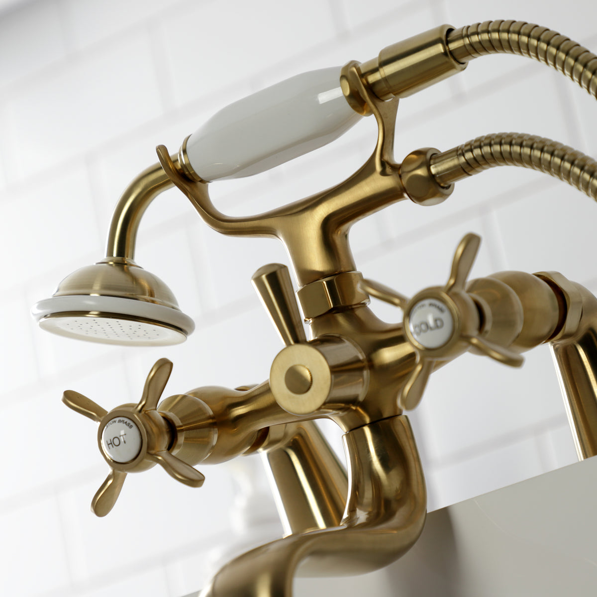 Essex Deck Mount Clawfoot Tub Faucet with Hand Shower