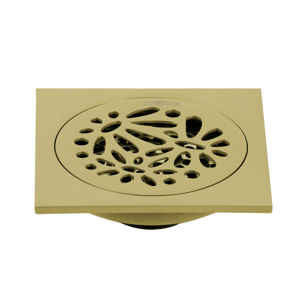 Kingston Brass Watercourse Floral 4&quot; Square Grid Shower Drain