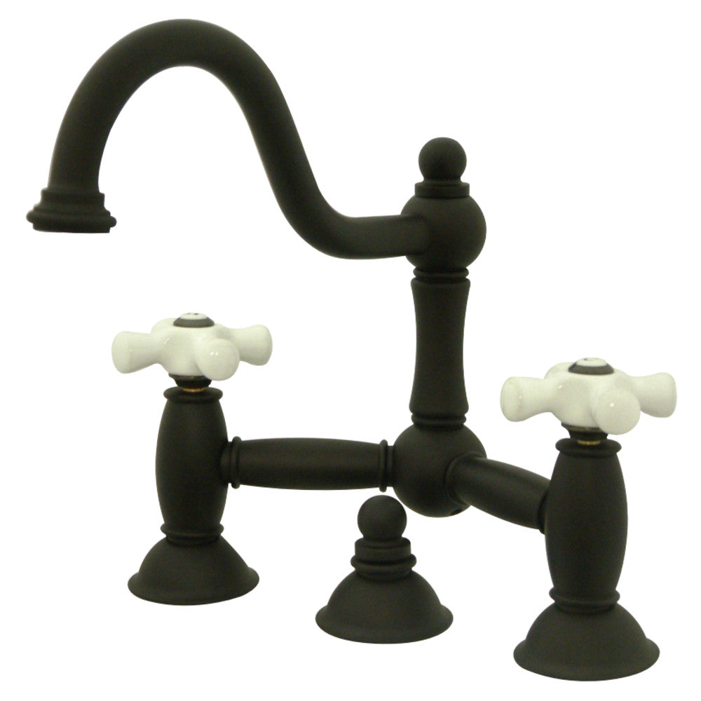 Kingston Brass KS3911PX Restoration Bathroom Bridge Faucet