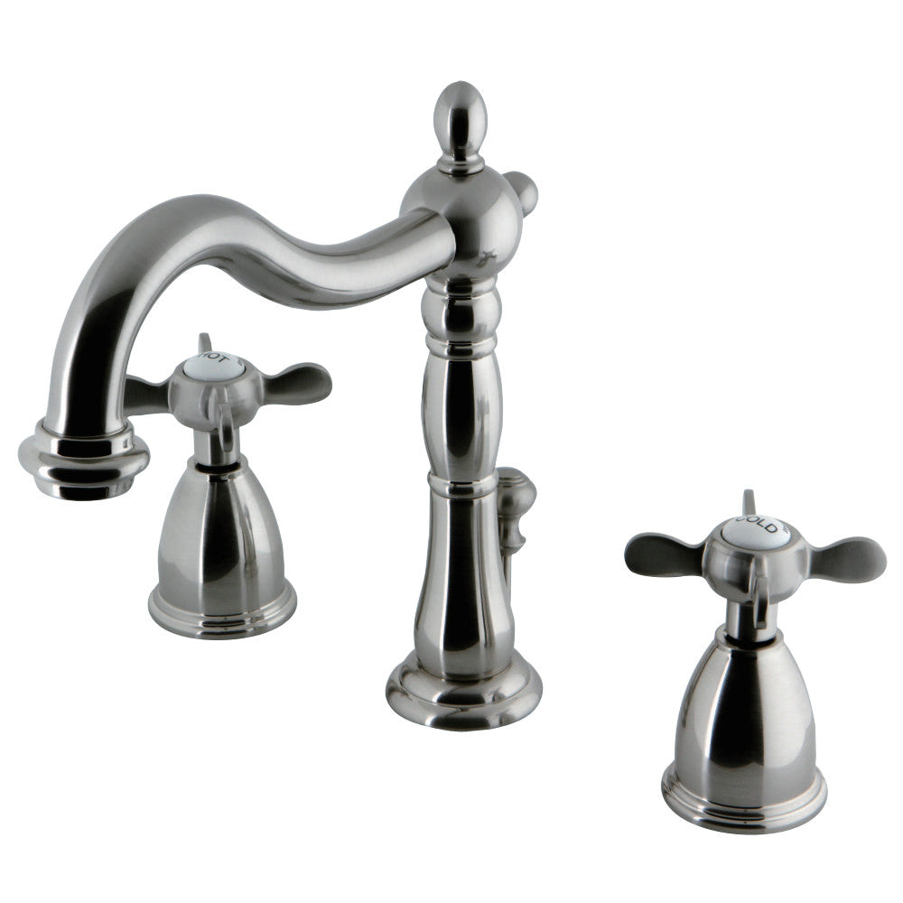 Kingston Brass KB1978BEX Essex Widespread Bathroom Faucet with Plastic Pop-Up