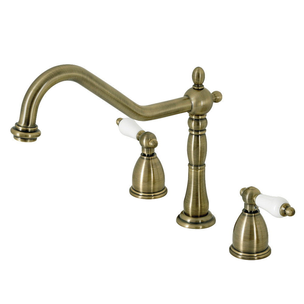 Kingston Brass KB1796PLLS Widespread Kitchen Faucet
