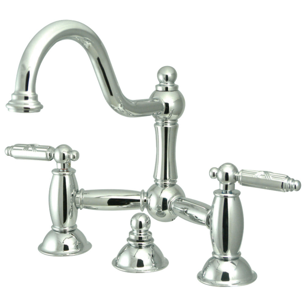 Kingston Brass KS3918GL Restoration Bathroom Bridge Faucet