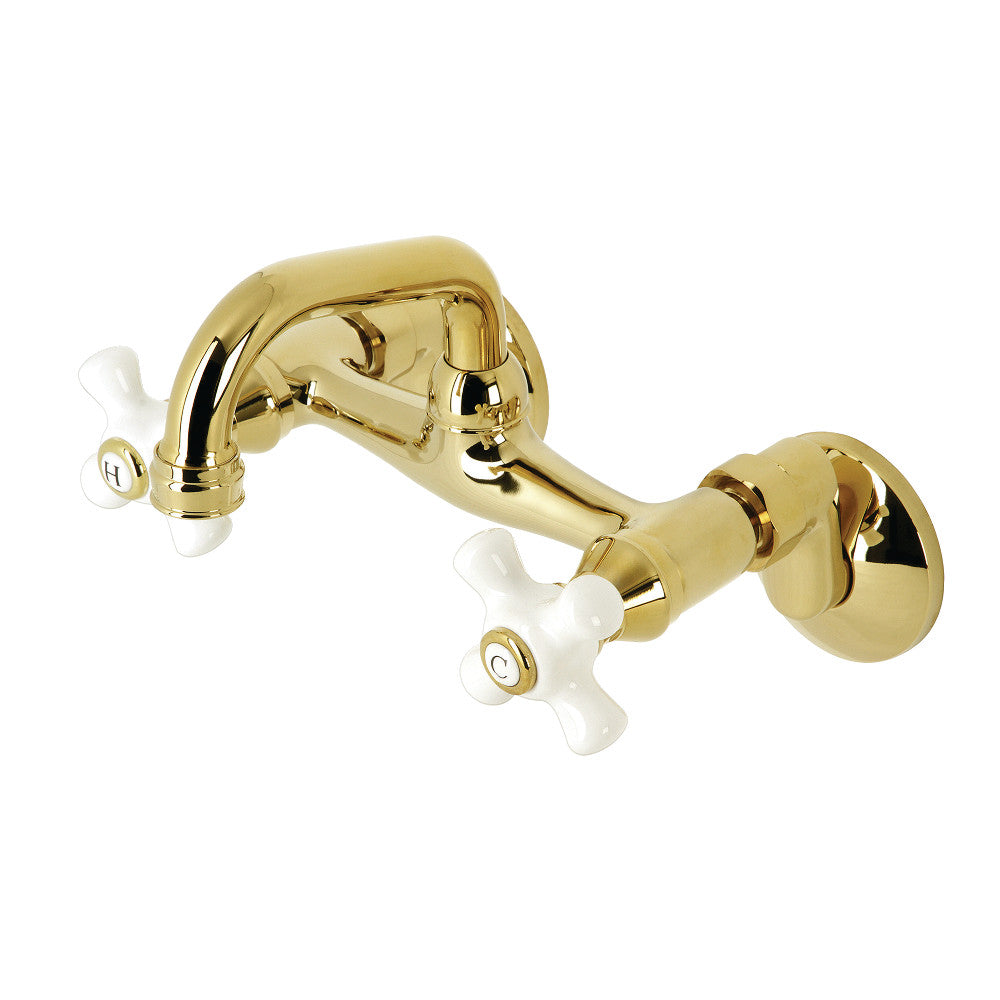 Kingston Brass KS612MB Two-Handle Wall Mount Bar Faucet