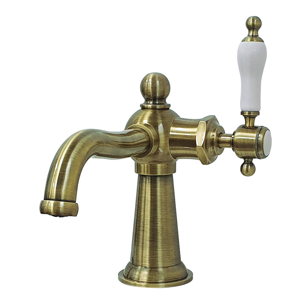 Kingston Brass KS154KLCP Nautical Single-Handle Bathroom Faucet with Push Pop-Up