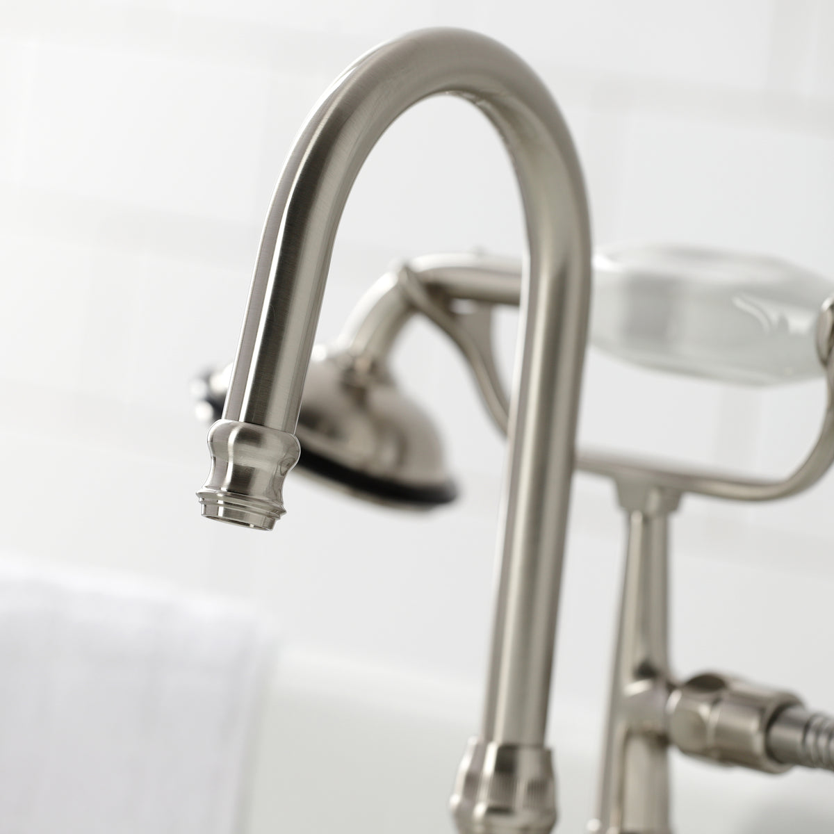 Vintage 3-3/8&quot; Tub Wall Mount Clawfoot Tub Faucet with Hand Shower