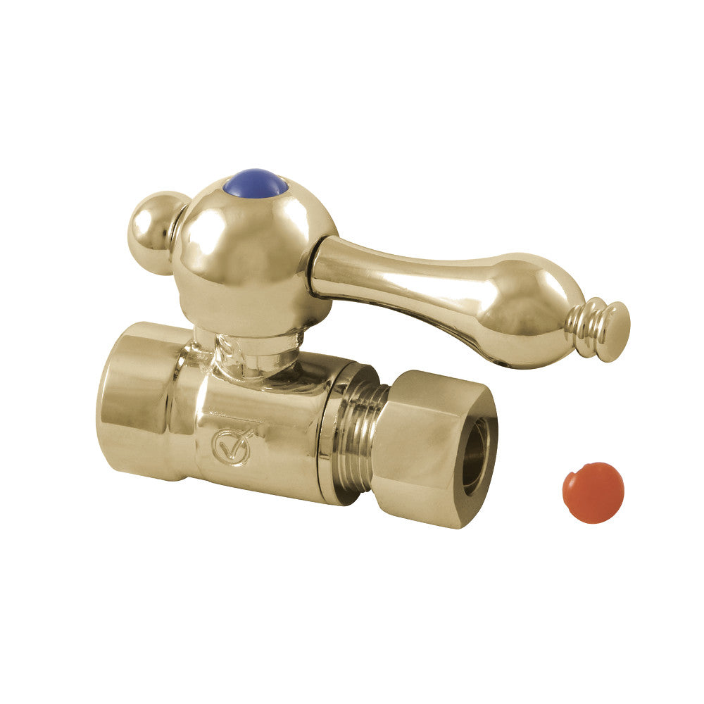 Kingston Brass 1/2&quot; Sweat X 3/8&quot; O.D. Comp Straight Shut-Off Valve