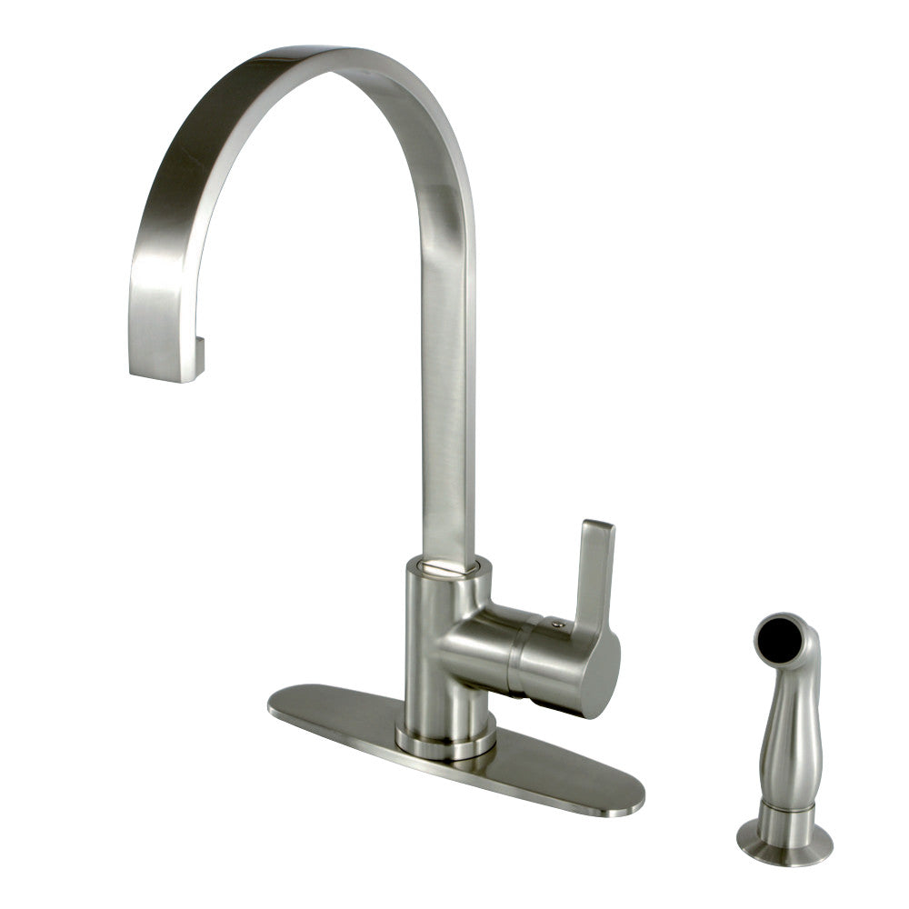 Gourmetier LS8713CTLSP Continental Single-Handle Kitchen Faucet with Side Sprayer