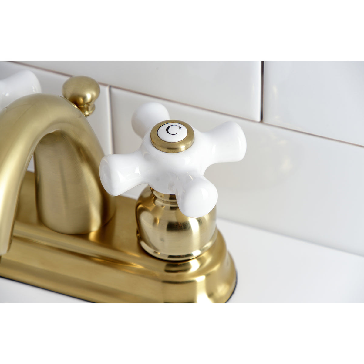 Kingston Brass KB5613PX Restoration 4 in. Centerset Bathroom Faucet