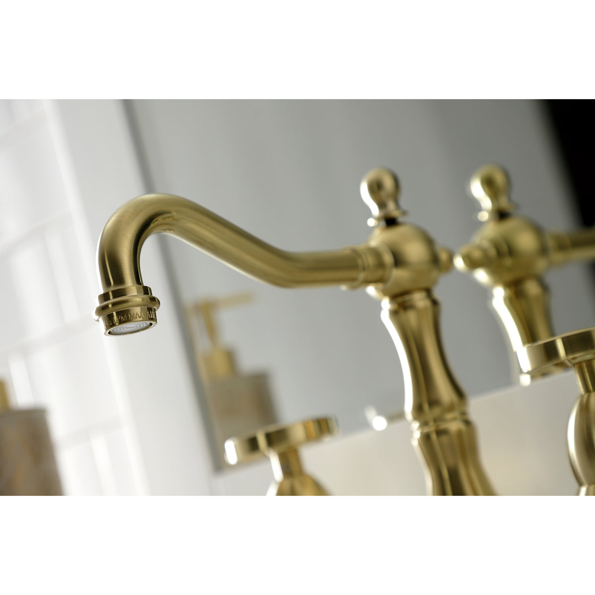 Kingston Brass KS1978RX Belknap Widespread Bathroom Faucet with Brass Pop-Up