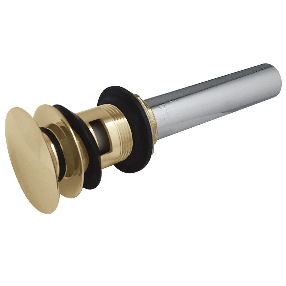Kingston Brass Push Pop-Up Drain with Overflow Hole, 22 Gauge