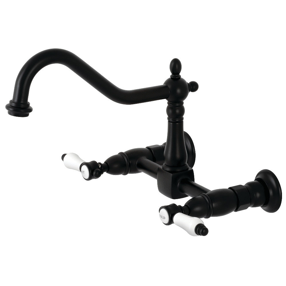 Kingston Brass KS1240BPL Bel-Air Wall Mount Bridge Kitchen Faucet
