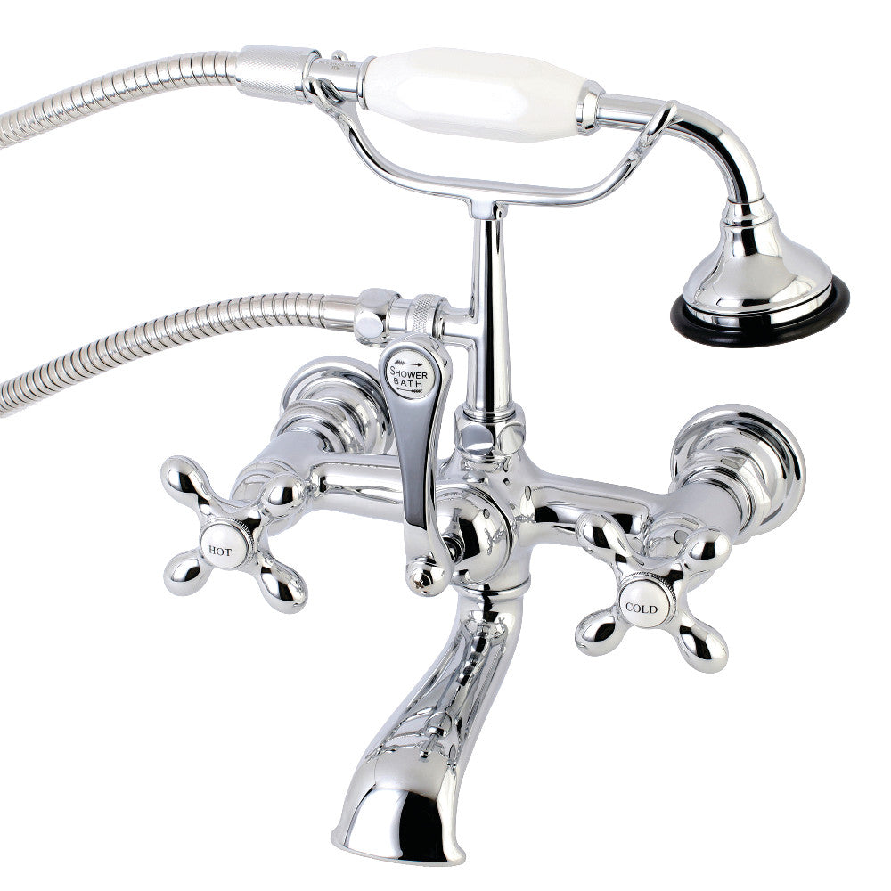 Aqua Vintage 7-Inch Wall Mount Tub Faucet with Hand Shower