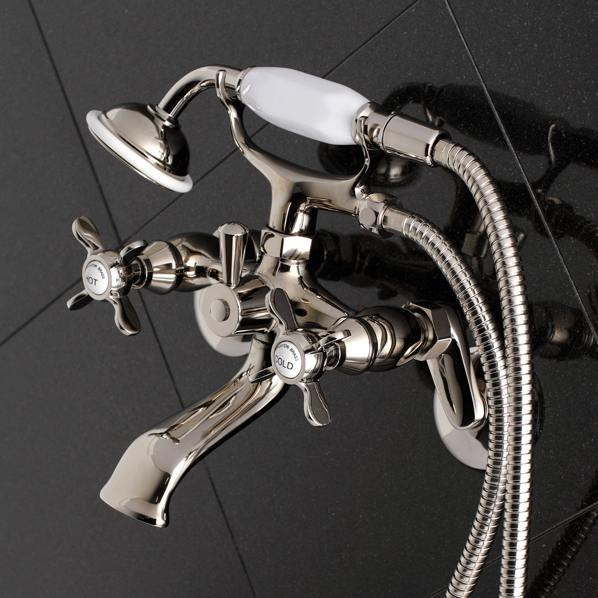 Essex Wall Mount Clawfoot Tub Faucet with Hand Shower