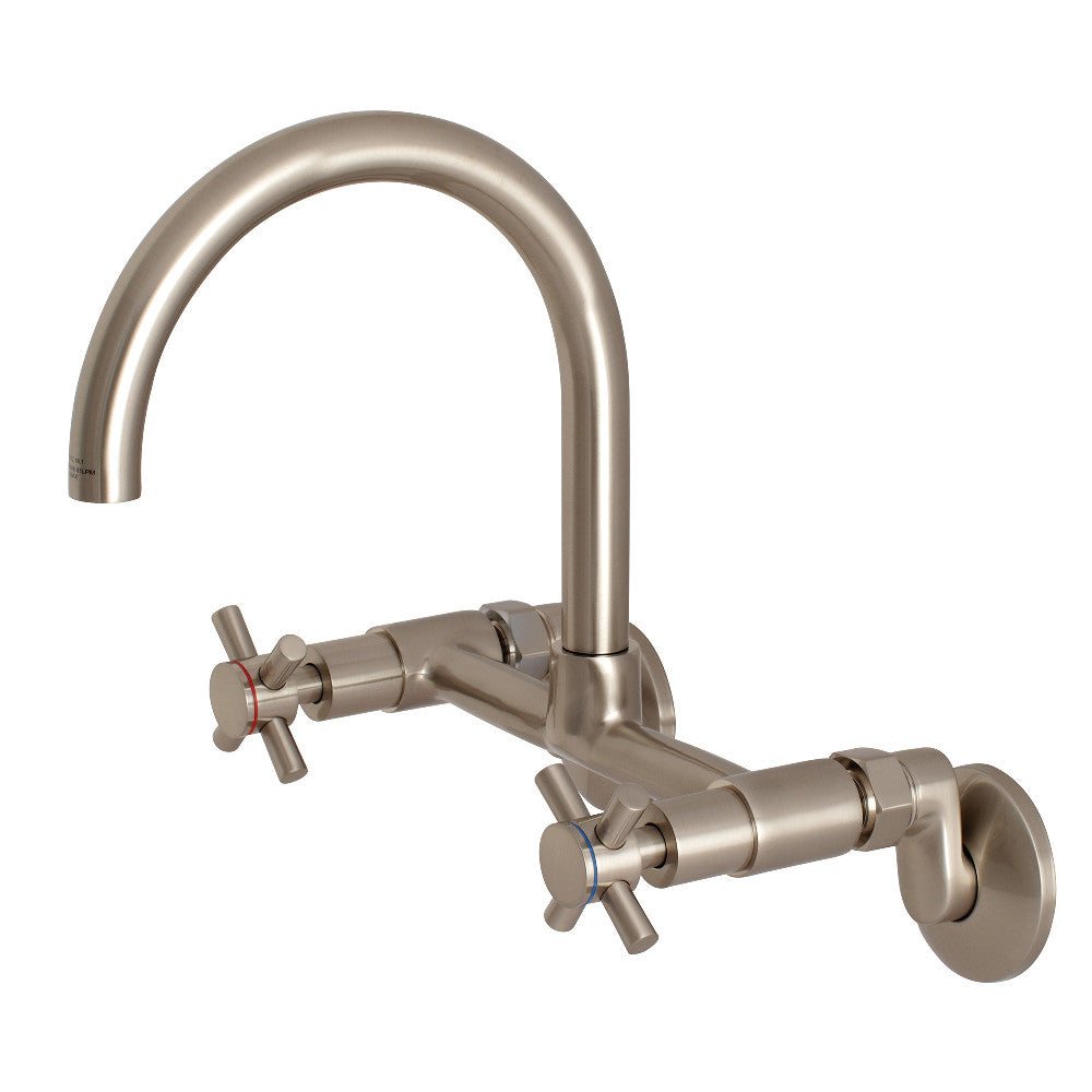 Kingston Brass KS414ORB Concord 8-Inch Adjustable Center Wall Mount Kitchen Faucet