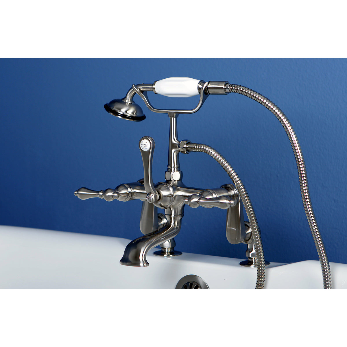 Vintage Adjustable Center Deck Mount Tub Faucet