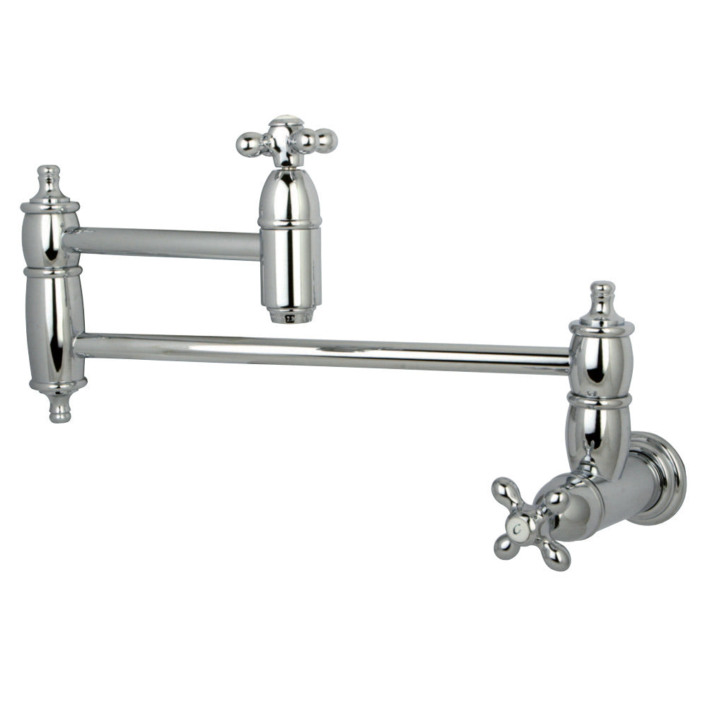 Kingston Brass KS3105AX Restoration Wall Mount Pot Filler Kitchen Faucet
